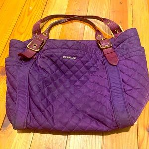 MZ Wallace Metro Tote Large Duffle Bag purple